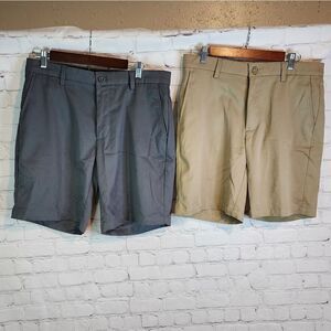 Men's Amazon Essentials flat front shorts bundle, size 34